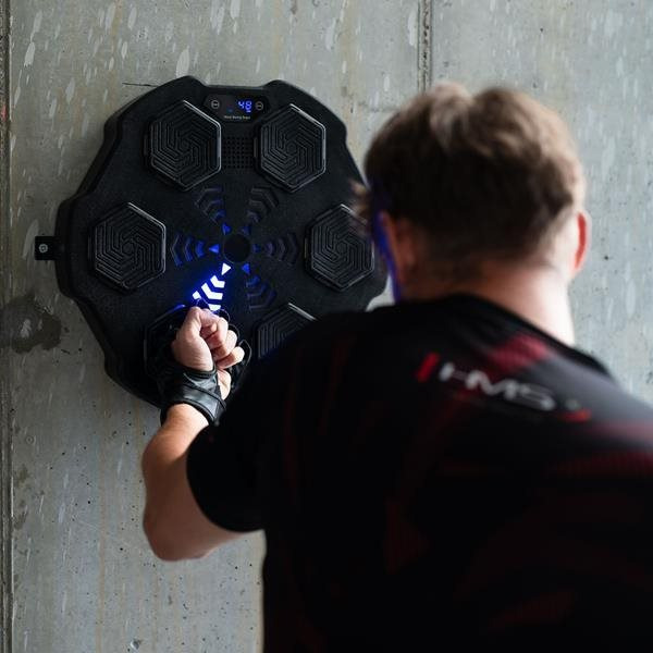 HMS TB02 Elektronikus boxzsák LED-del, Bluetooth-szal és kesztyűkkel
