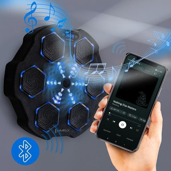 HMS TB02 Elektronikus boxzsák LED-del, Bluetooth-szal és kesztyűkkel