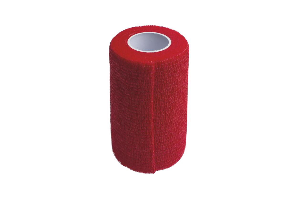 ine-MAX Cohesive Elastic Bandage rugalmas kötszer, 10 cm x 4,5 m, piros