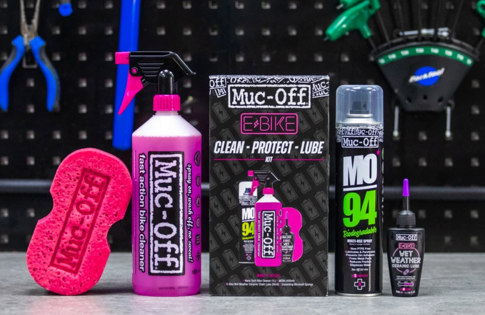Muc-Off Bicycle Cleaner Clean, Protect & Wet Lube Kit kerékpár tisztító, védő és nedves kenőanyag készlet
