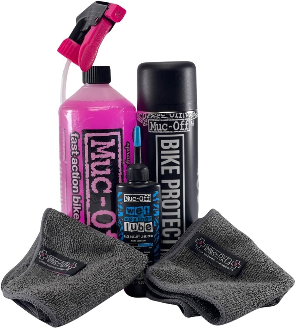 Muc-Off Clean, Protect & Wet Lube Kit tisztító készlet