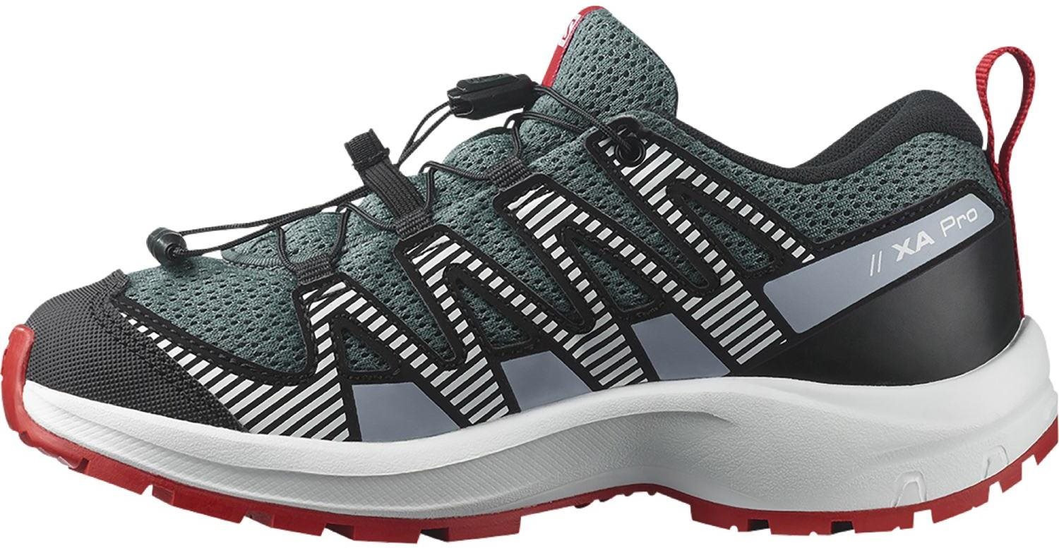 Salomon XA PRO V8 CSWP K Lapis/Black/Fird/blu Junior cipő