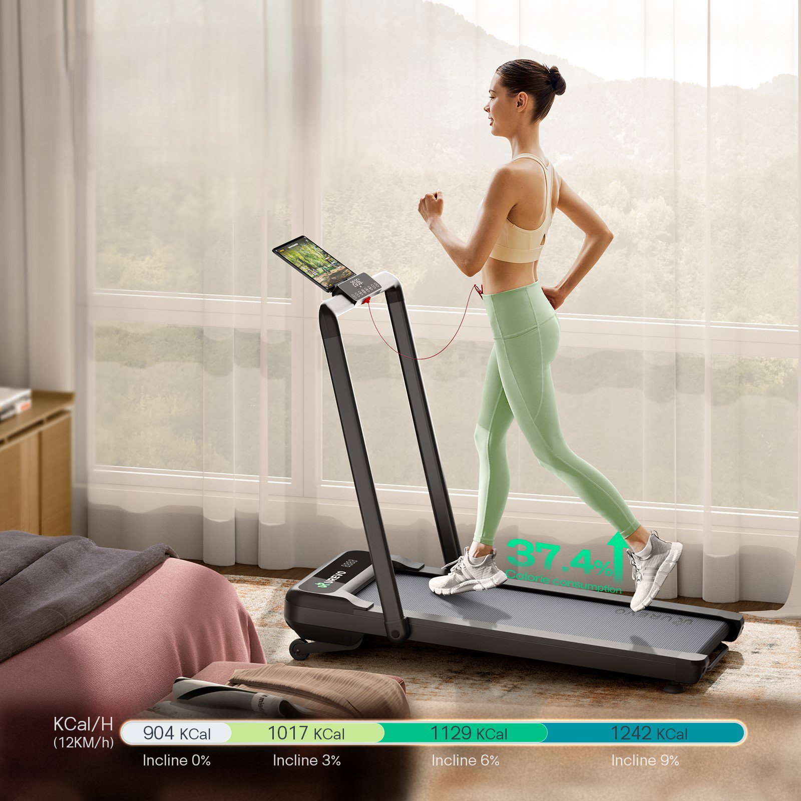 Urevo Strol 2S PRO Smart auto-inclined 2in1 futópad