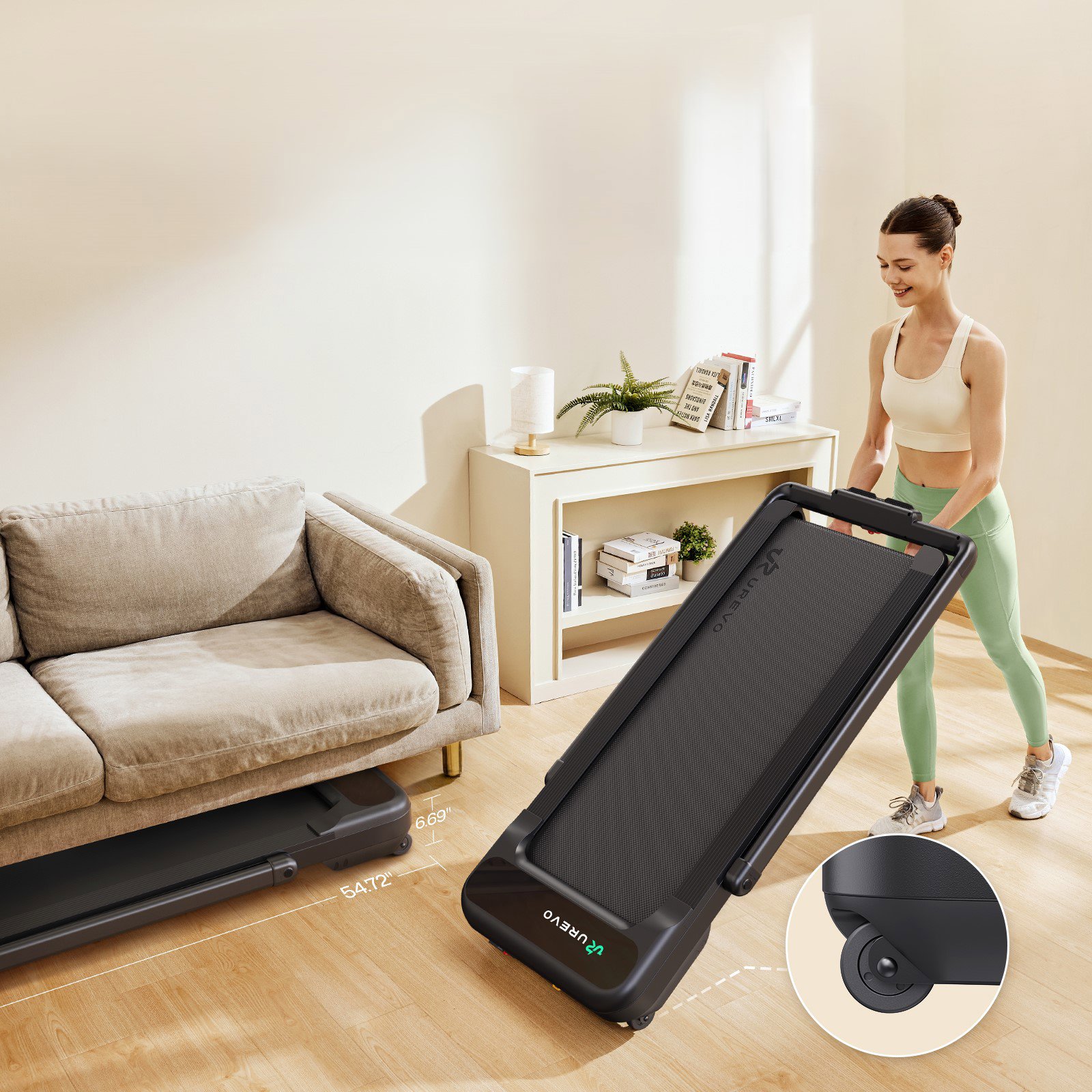 Urevo Strol 2S PRO Smart auto-inclined 2in1 futópad