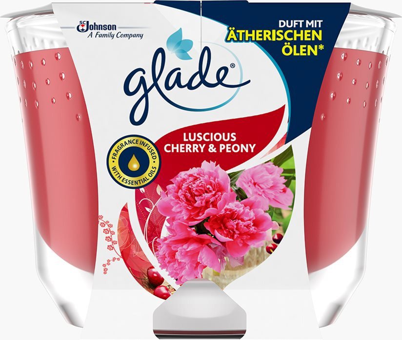 GLADE Maxi Luscious Cherry & Peony gyertya 224 g