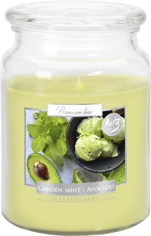 Gyertya BISPOL Garden Menta és Avokádó 500 g