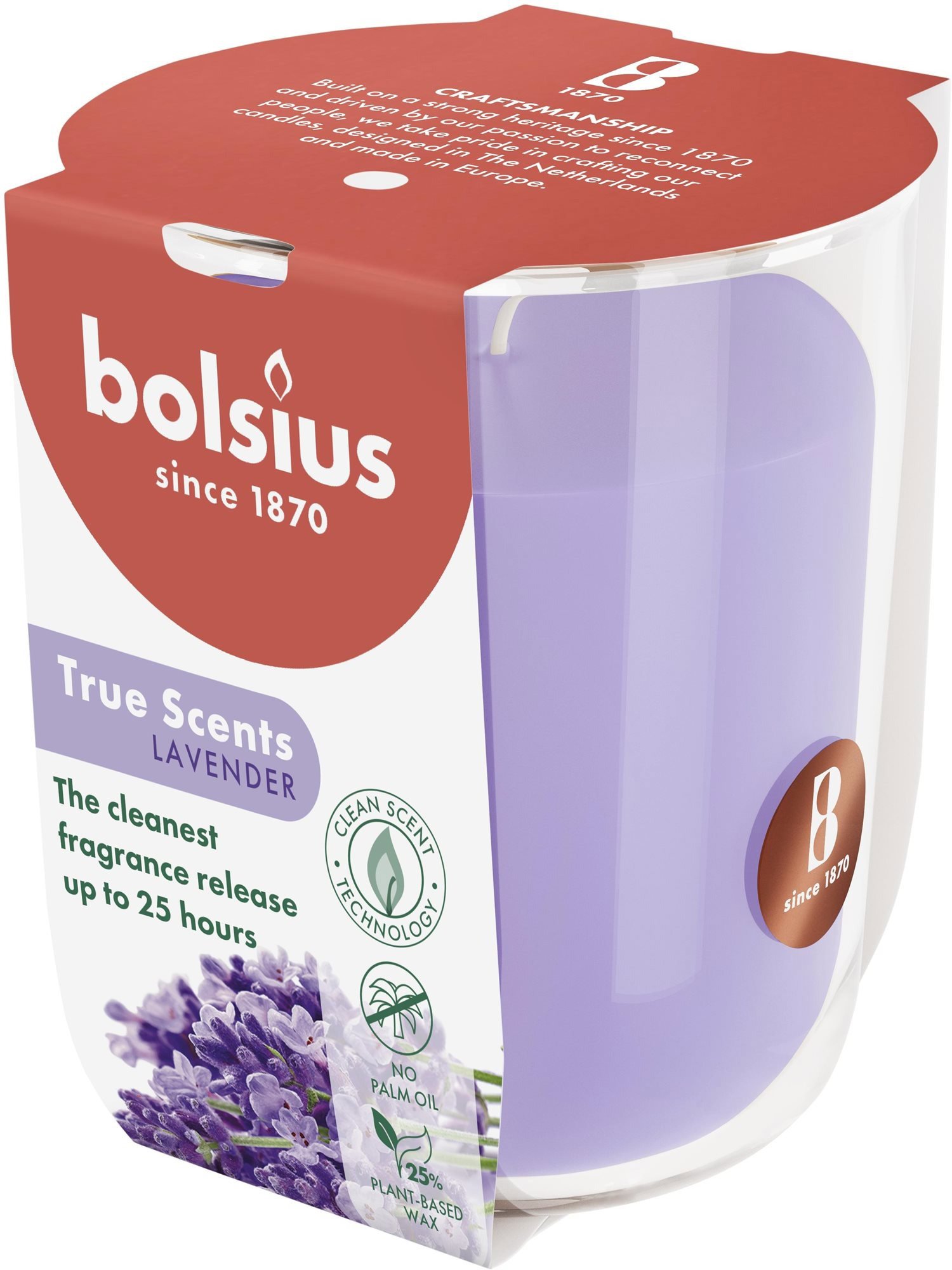 BOLSIUS Levendula gyertya 25 óra