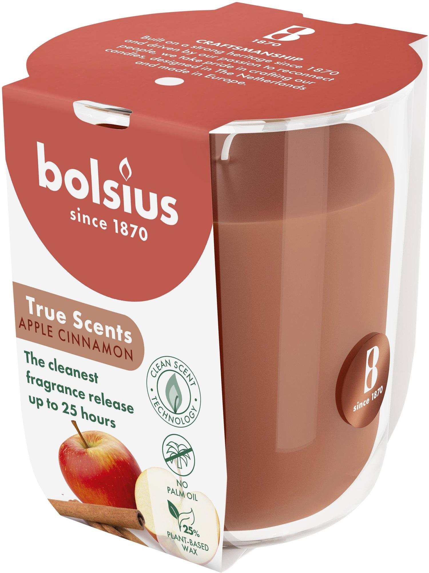 BOLSIUS Alma-Fahéj gyertya 25 óra