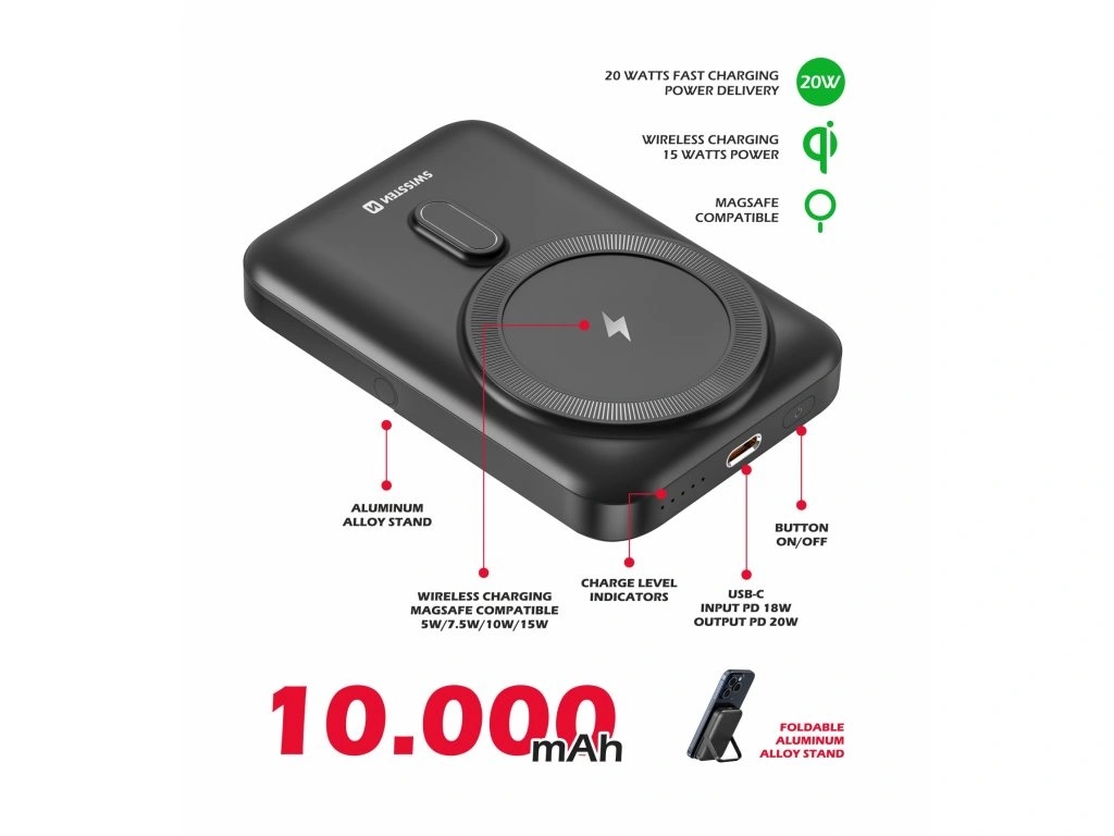 Swissten Power Bank 10000 mAh PD 20W powerbank