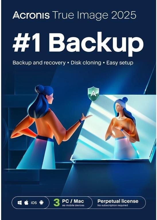 Acronis True Image 2025 Backup szoftver - 3 PC (elektronikus licenc)