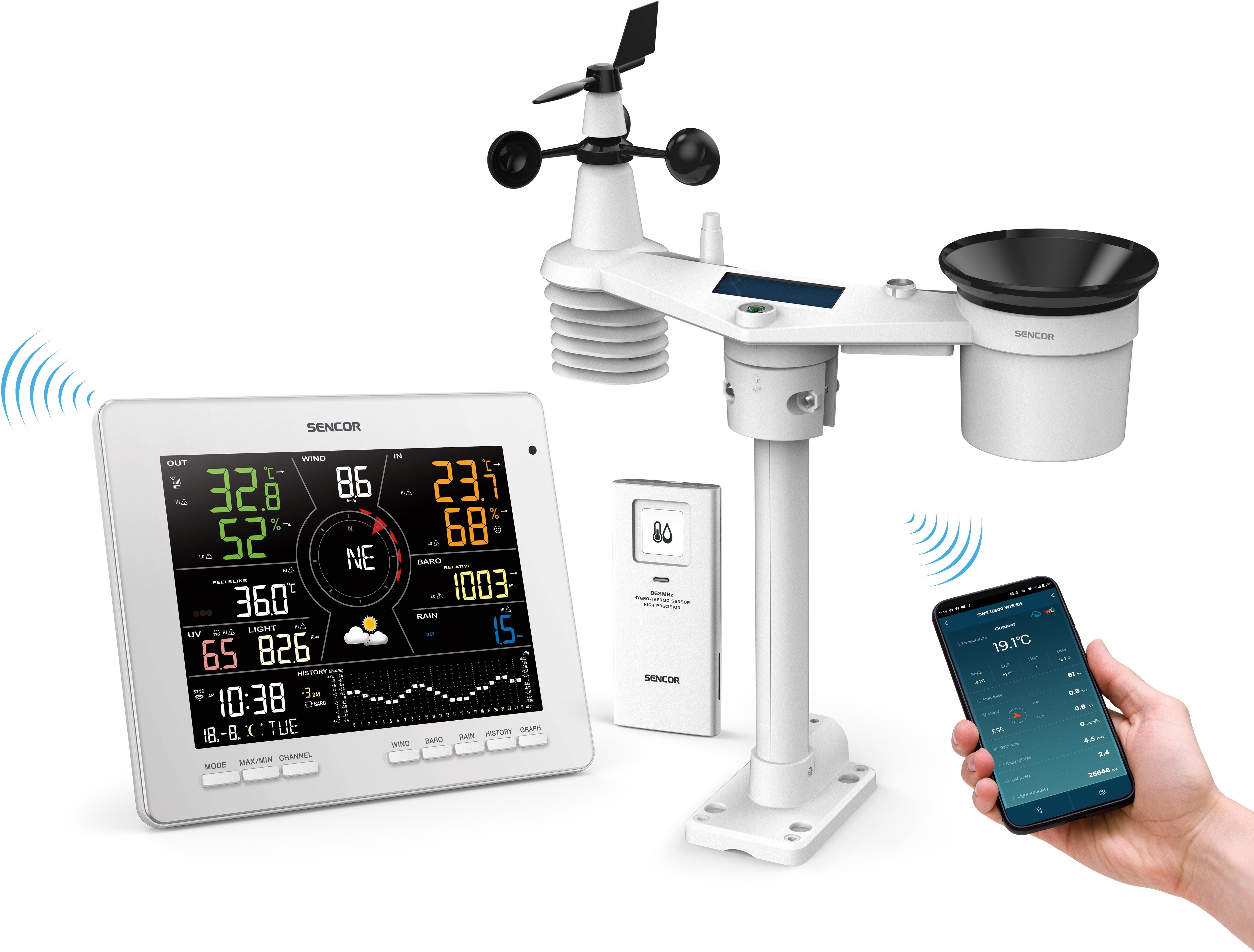 SENCOR SWS 16600 WiFi SH időjárás-állomás