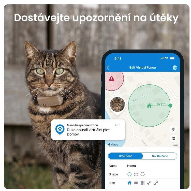 Tractive GPS CAT Mini, barna