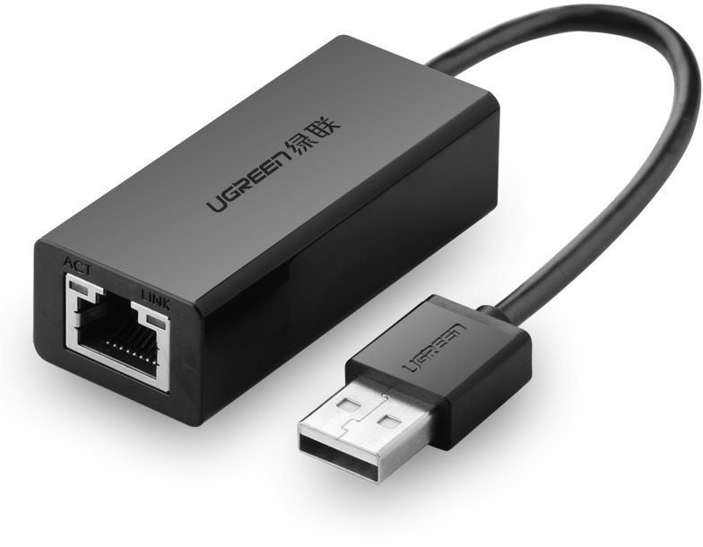UGREEN USB 2.0 10/100Mbps Ethernet Adapter (Black) hálózati kártya