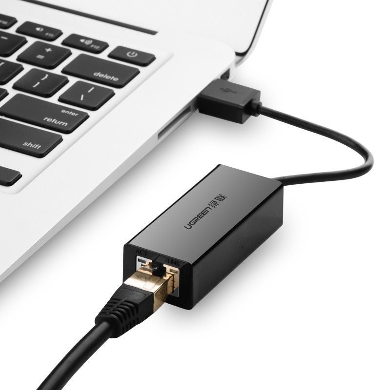 UGREEN USB 2.0 10/100Mbps Ethernet Adapter (Black) hálózati kártya