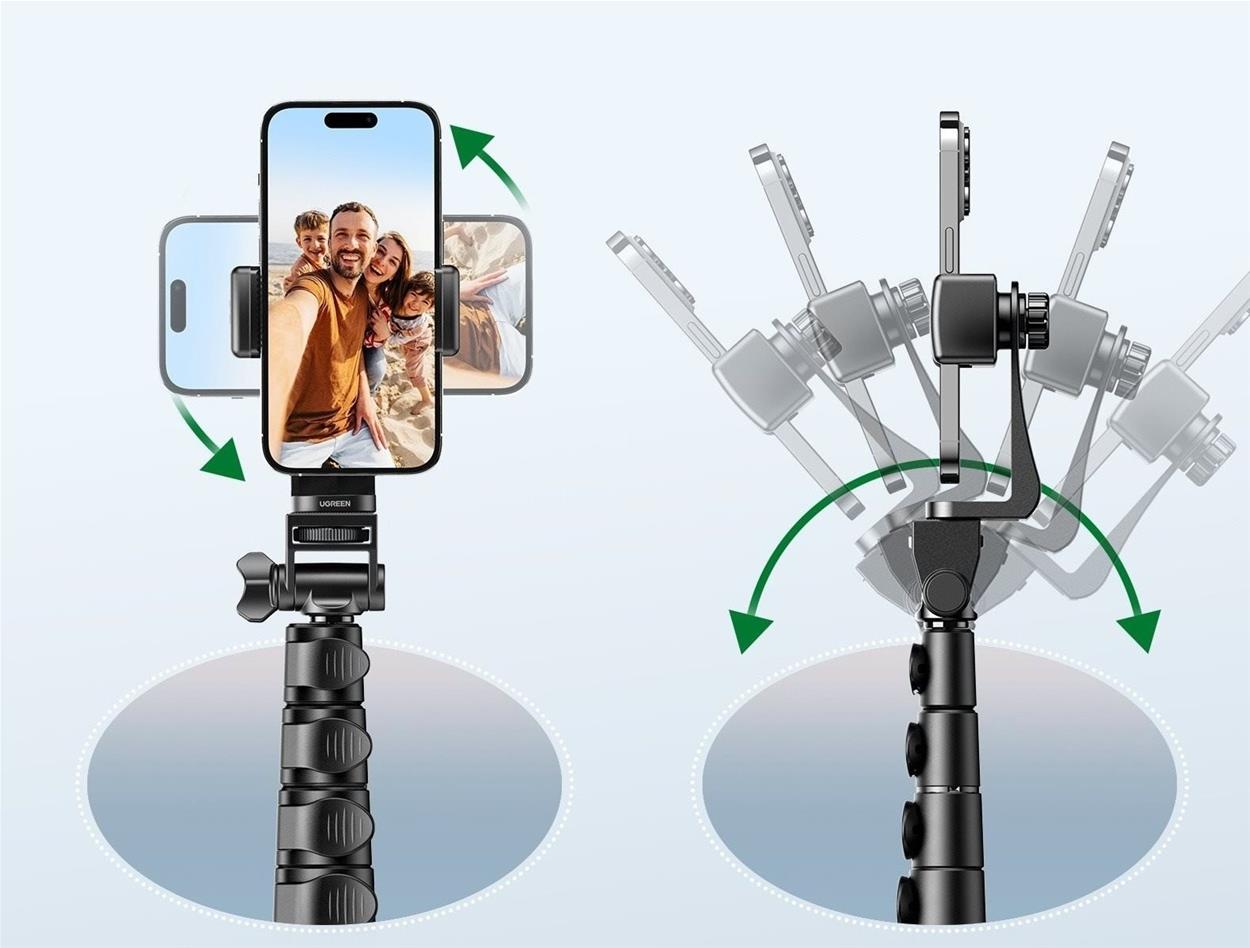 Ugreen Tripod Stand 1.7m With Bluetooth Remote For selfie Livestream and Others állvány