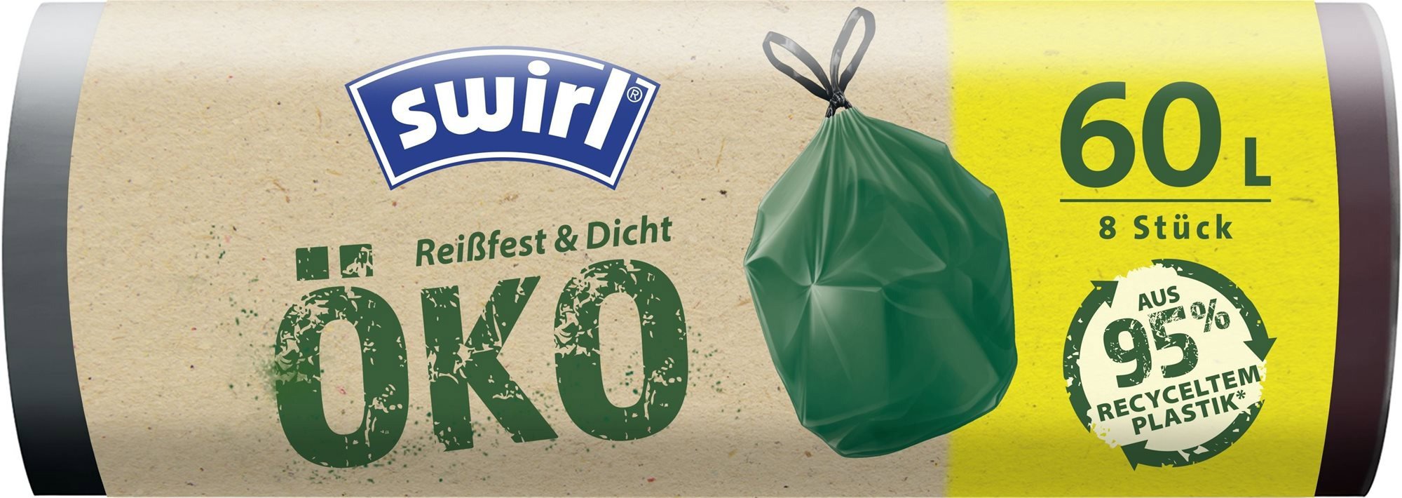 SWIRL EKO Behúzható szemeteszsákok 60 l, 8 db