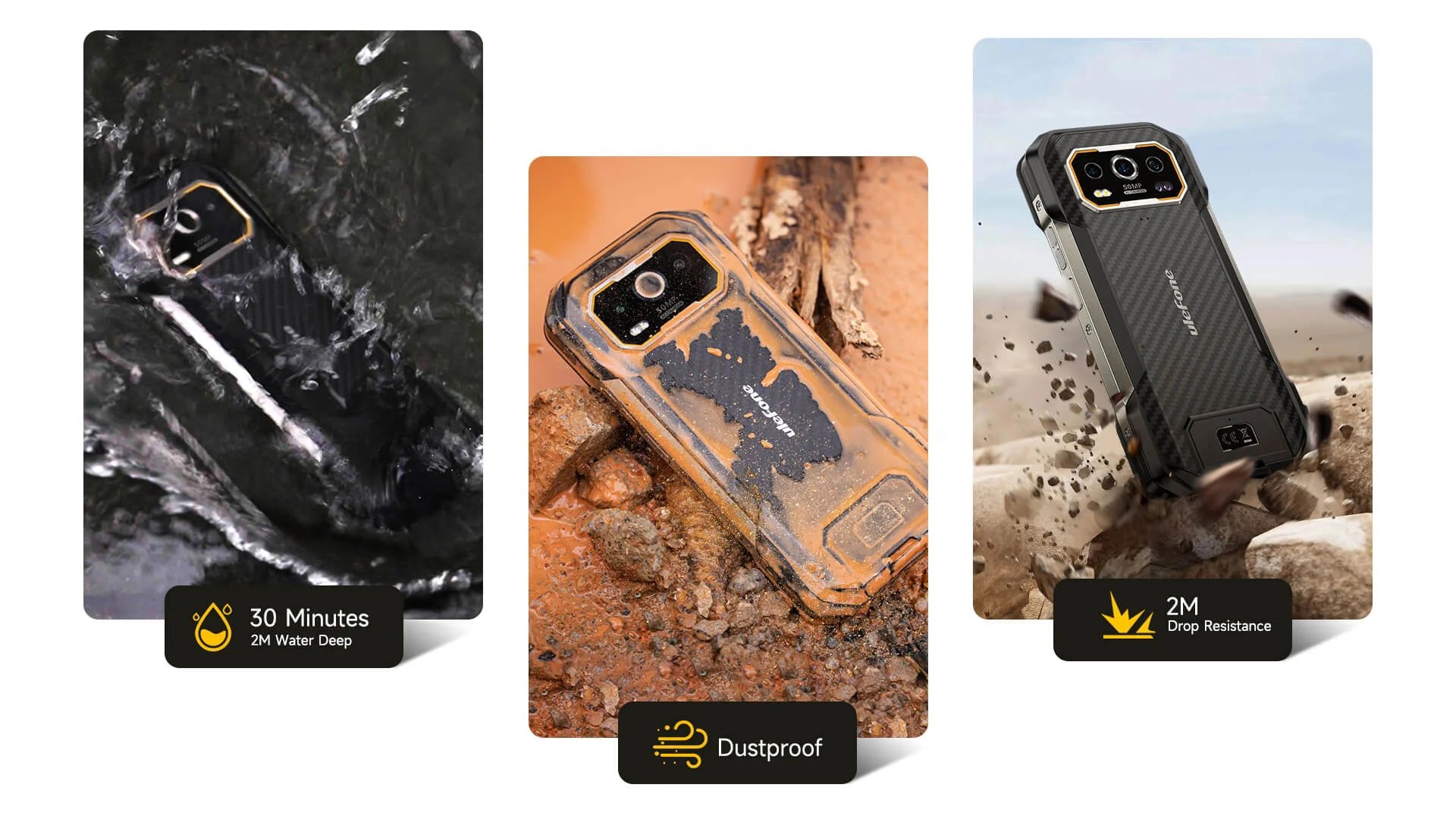 Ulefone Armor 27T mobiltelefon, fekete