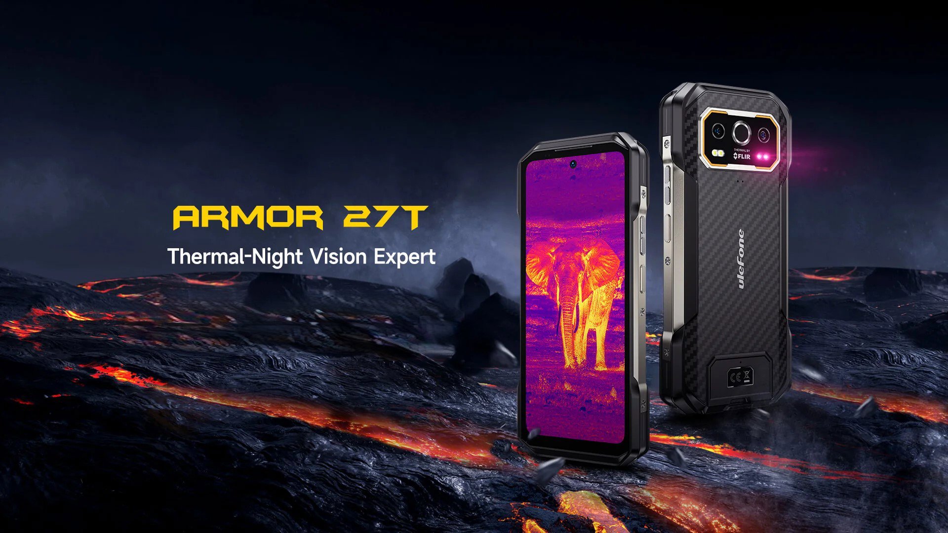 Ulefone Armor 27T mobiltelefon, fekete