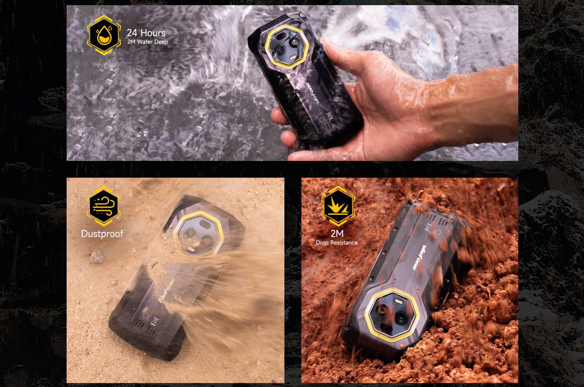 Ulefone Armor Mini 20 Pro mobiltelefon, fekete