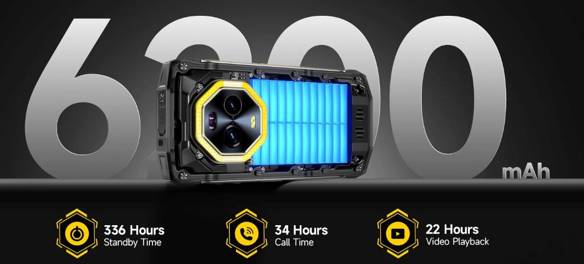 Ulefone Armor Mini 20 Pro mobiltelefon, fekete