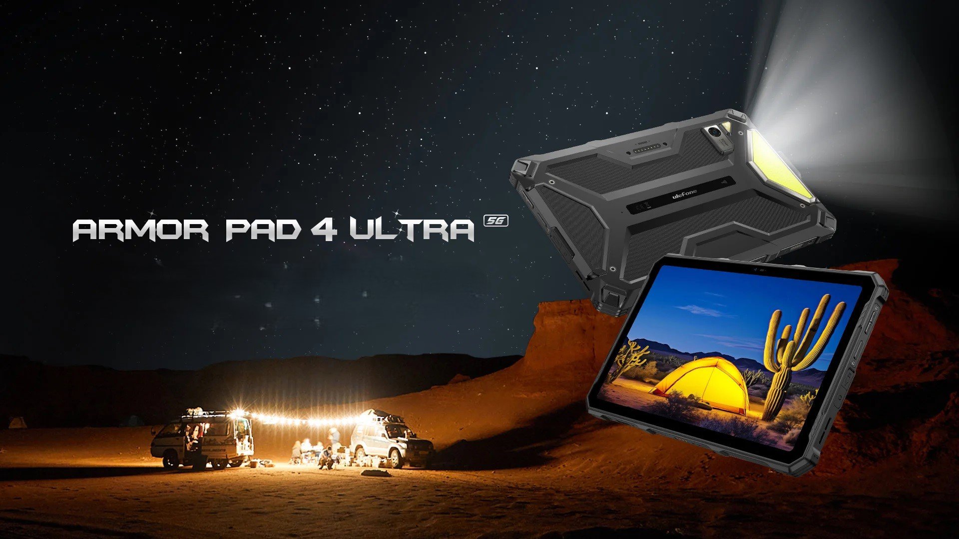 UleFone Armor Pad 4 Ultra 5G tablet, fekete