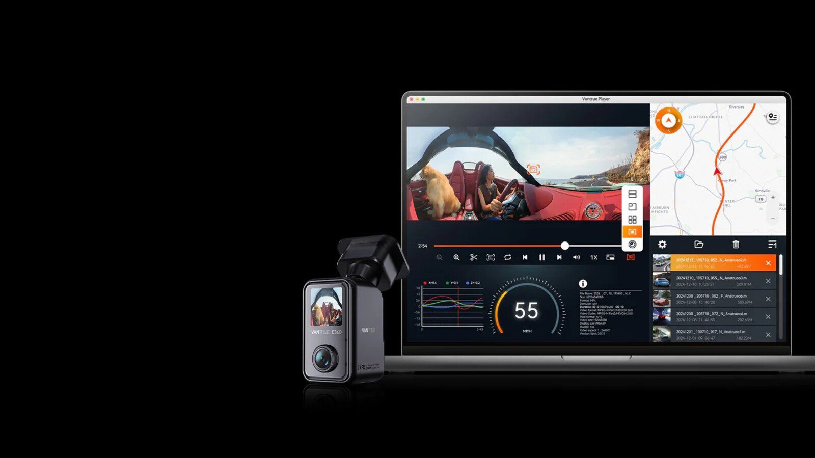 Vantrue E360 autós kamera