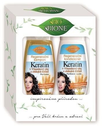 BIONE COSMETICS Ajándékcsomag Keratin + Csíraolaj 520 ml
