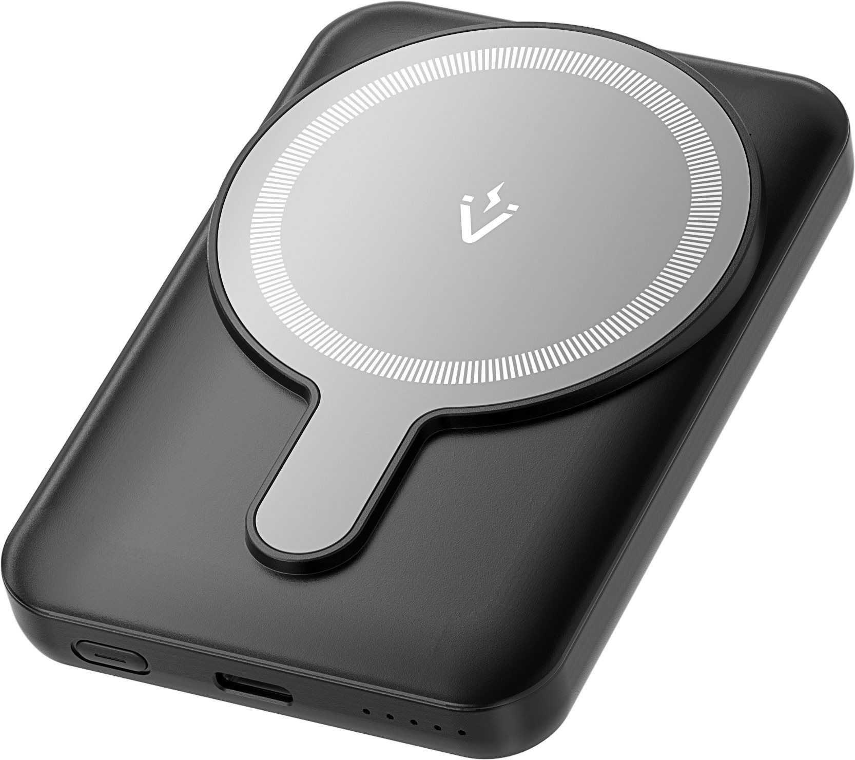 Vention 5000mAh Magnetic Wireless Power Bank 20W Black Light Indicator Display Type powerbank