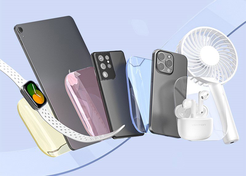 Vention 5000mAh Power Bank (USB-C + Lightning) 20W Gray Light Indicator Display Type powerbank