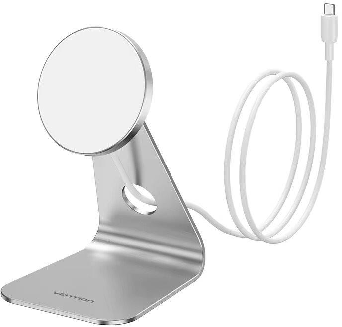 Vention Wireless Charging Stand, Silver vezeték nélküli MagSafe töltőállvány