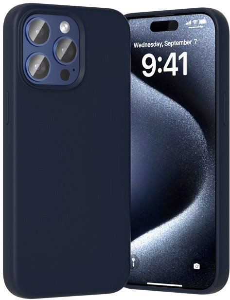 Vention Liquid Silicone Case for iPhone 14 Plus with MagSafe Midnight Blue tok