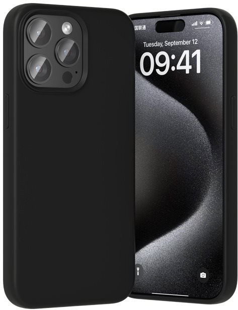 Vention Liquid Silicone Case for iPhone 15 Plus with MagSafe Black tok
