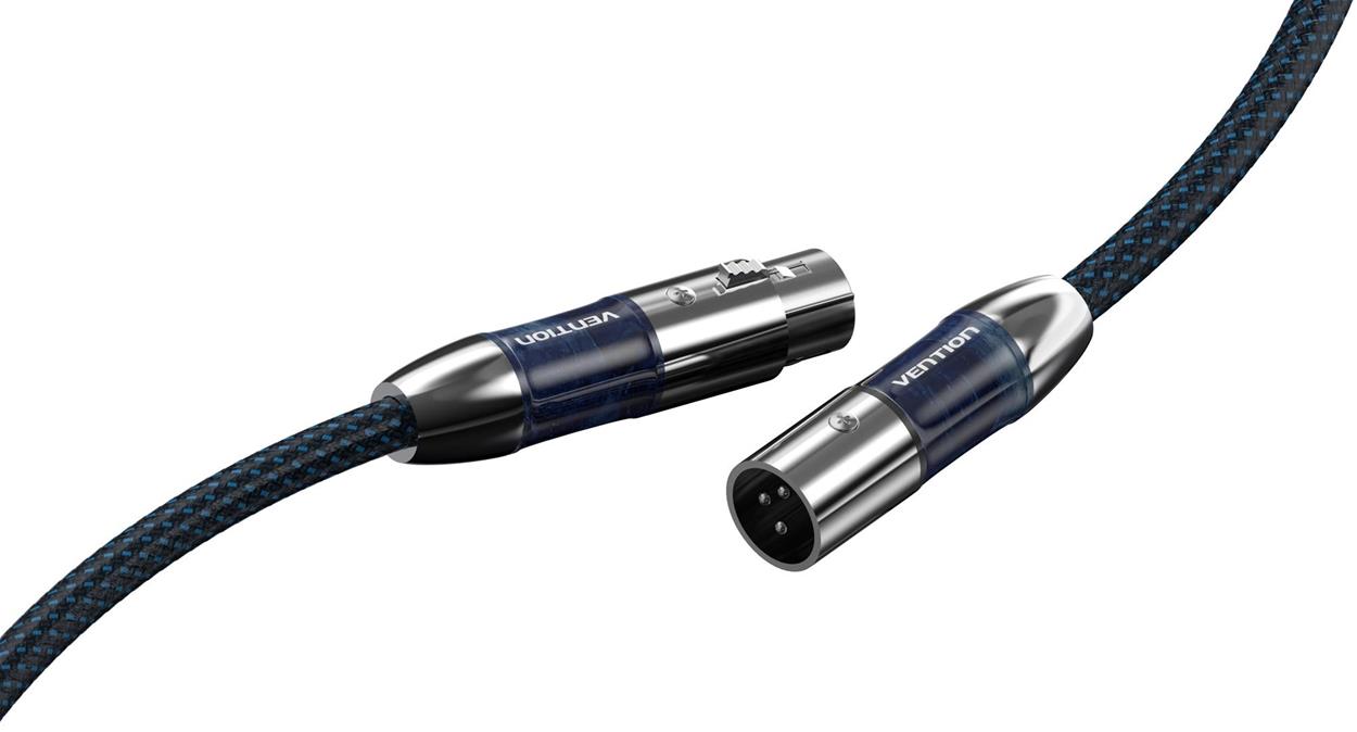 Vention XLR Male to XLR Female Microphone Cable (Hi-Fi) 1M Blue audiokábel