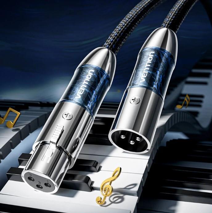 Vention XLR Male to XLR Female Microphone Cable (Hi-Fi) 1M Blue audiokábel