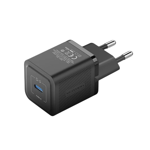 Vention 1-Port USB-C GaN Charger (20W) EU-Plug Black hálózati töltő