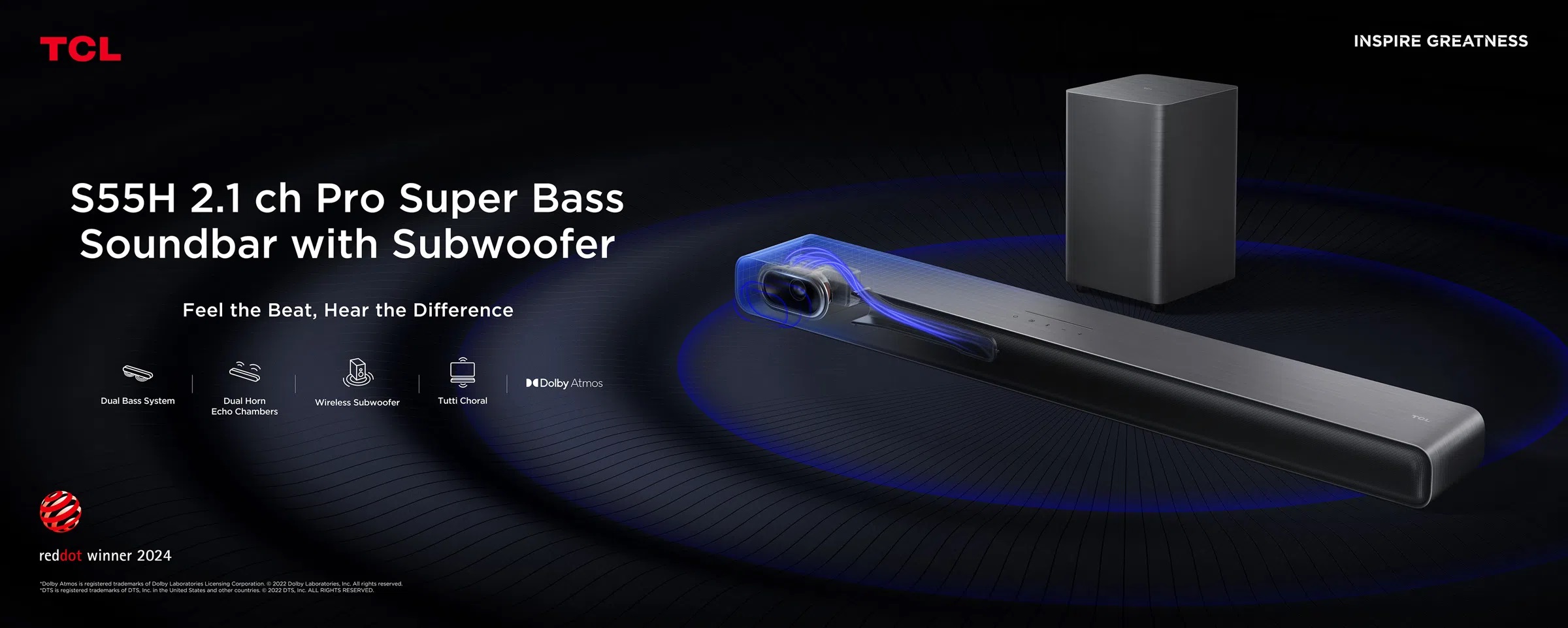 TCL S55HE soundBar