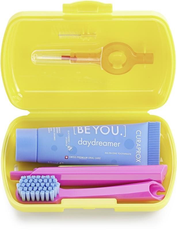 CURAPROX Travel set, sárga