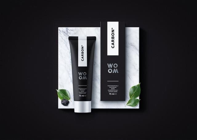 WOOM Carbon+ fekete fogkrém 75 ml