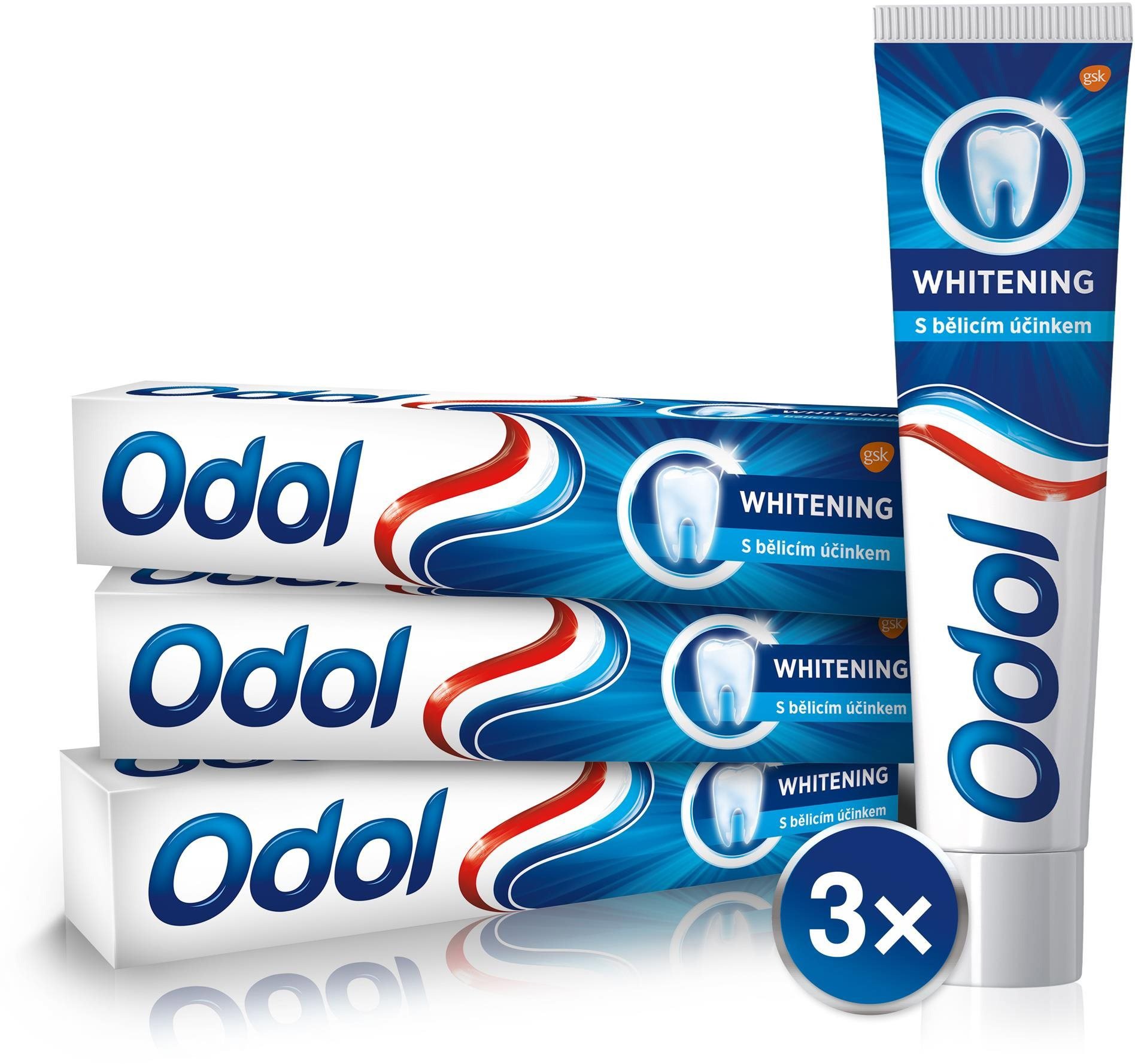 ODOL Whitening 3× 75 ml fogkrém