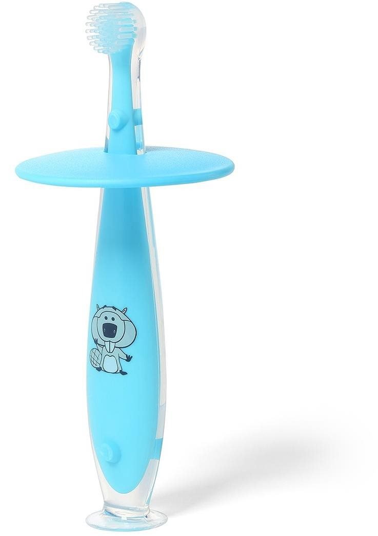 BabyOno gyermek fogkefe ütközővel 6 h+, kék