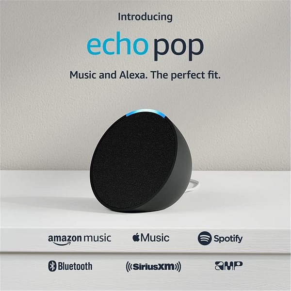 Amazon Echo Pop hangasszisztens (1. generáció) Charcoal .