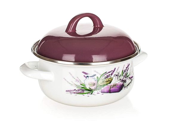 Serpenyő BANQUET Zománcozott serpenyő LAVENDER 22 cm, 2,9 l