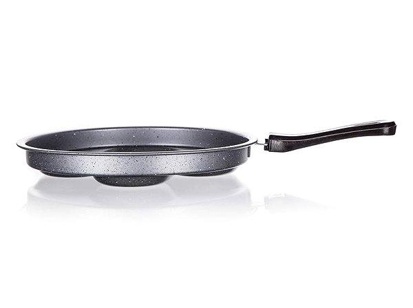 Serpenyő BANQUET GRANITE Szürke 24 cm, 4 fritőzhöz Oldalnézet