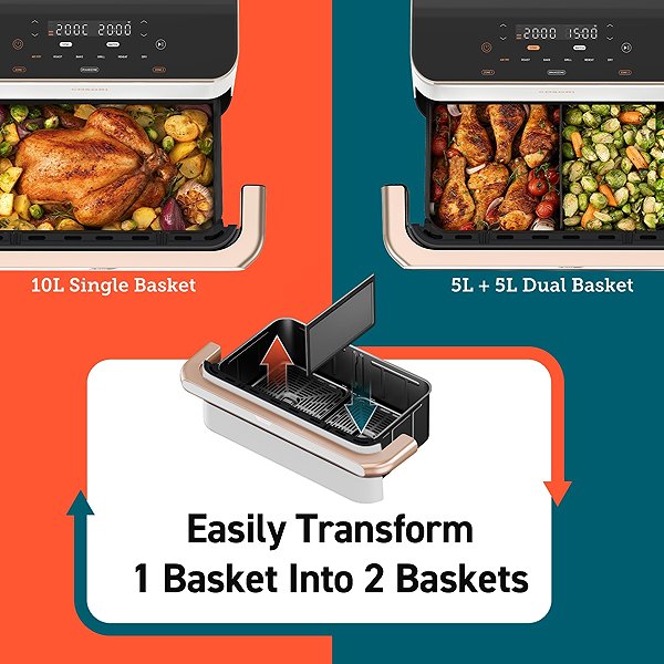 Cosori TF101S Dual Blaze TwinFry 10 l forrólevegős fritőz
