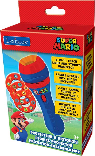 Éjszakai fény Lexibook zseblámpa Super Mario projektorral .