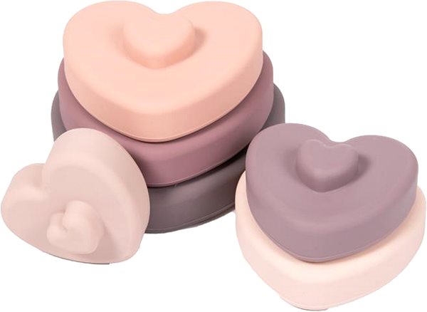 Bo Jungle Egymásba rakható rágókák B-Silicone Hearts ...