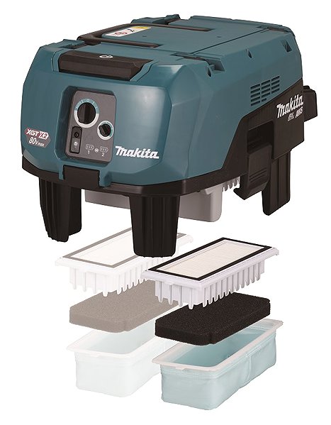 MAKITA ipari porszívó Akkus univerzális porszívó, L osztály, Li-ion XGT 2 × 40V VC007GLZ01, akku nélkül Z ...