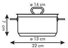 TESCOMA HOME PROFI fedéllel 14 cm, 1,0 l
