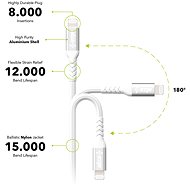 AlzaPower AluCore USB-C to Lightning MFi 2 m Silver - Adatkábel