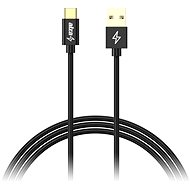 AlzaPower AluCore Charge 2.0 USB-C 1m Black - Adatkábel